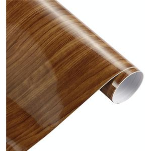 PVC Vinyl Wrap Sticker Decal Film  Maat: 50cm x 200cm (Glossy Wood Grain F)