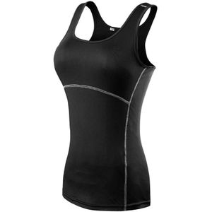 Tight Training Oefening Fitness Yoga Quick Dry Vest (Kleur: Zwart formaat: S)
