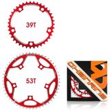 West Fietsen 2-delige 53T-39T Wegbike Aluminium Gear