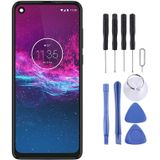 LCD-scherm en digitizer volledige montage voor Motorola One Action (zwart)