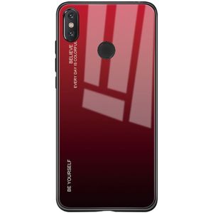 Voor Xiaomi Mi Mix Gradient Color Glass Case(Rood)