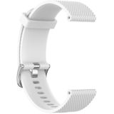 22mm Texture Siliconen polsband horlogeband voor Fossil Gen 5 Carlyle  Gen 5 Julianna  Gen 5 Garrett  Gen 5 Carlyle HR (Wit)