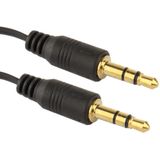 Goud geplateerde 3 5 mm Jack AUX intrekbare kabel voor iPhone / iPod / MP3 speler / mobiele telefoons / andere apparaten met een standaard 3.5mm hoofdtelefoonhefboom  lengte: 11cm (kan worden uitgebreid tot 80cm)  Black(Black)