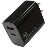 NORTHJO NOPD2002 PD20W USB-C/Type-C + QC 3.0 USB dubbele poorten snellader  US-stekker