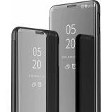 Voor OnePlus Nord Plus Vergulde spiegel horizontale flip lederen behuizing met houder(zwart)