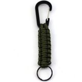 Outdoor Multifunctionele Nylon Umbrella Rope Karabijn Sleutelhanger (Leger groen)