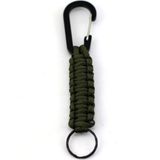 Outdoor Multifunctionele Nylon Umbrella Rope Karabijn Sleutelhanger (Leger groen)
