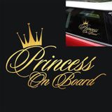 Prinses baby patroon auto decal reflecterende Laser vinyl auto sticker  grootte: 16.5 x 10.9 cm (goud)