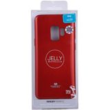 MERCURY GOOSPERY PEARL JELLY serie voor Galaxy S9 TPU volledige beschermende rug dekken Case(Red)