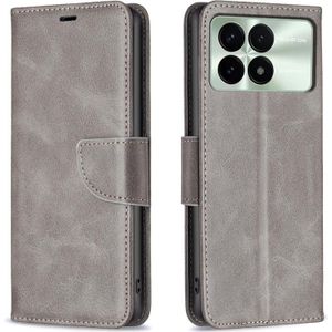 Voor Xiaomi Redmi K70E lamsvachttextuur pure kleur flip lederen telefoonhoes