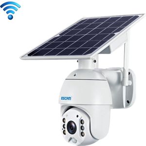 ESCAM QF280 HD 1080P IP66 Waterdichte WiFi Zonnepaneel PT IP Camera zonder batterij  ondersteuning Nachtzicht / Bewegingsdetectie / TF-kaart / Two Way Audio (wit)