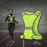 Sport Reflecterende Vest Nacht Running Outdoor Reflecterende Kleding Verkeersveiligheid Reflecterend Vest  Stijl: Zonder LED (fluorescerend geel)