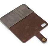 DG. MING voor iPhone X Crazy Horse textuur horizontale Flip afneembare magnetische beschermhoes met houder & Card Slots & Wallet(Grey)