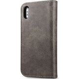 DG. MING voor iPhone X Crazy Horse textuur horizontale Flip afneembare magnetische beschermhoes met houder & Card Slots & Wallet(Grey)