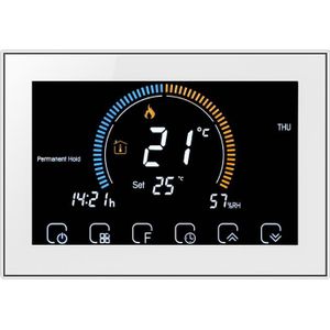 BHT-8000-GC Water- / gasboilerverwarming regelen Energiebesparend en milieuvriendelijk Smart Home Negatief display LCD-scherm Ronde kamerthermostaat zonder wifi