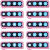 10 PCS Camera Lens Cover for Galaxy A9 (2018) A920F/DS (Pink)