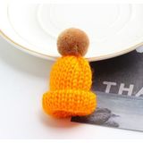12PCS cute mini gebreide hairball Hat broche trui pinnen badge (oranje)