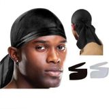 Mannelijke straat basketbal hoofddoek hiphop elastische lange-tailed Hat (zwart)