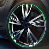 Universele decoratieve krasbestendige pickup 8M flexibele auto Wheel Hub TRIM lijstwerk decoratie Strip(Green)