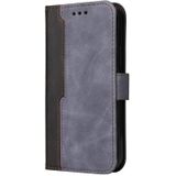 For OPPO Reno7 Z 5G / A96 5G Stitching-Color Flip Leather Phone Case(Grey)