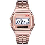 Mannen sport horloges militaire Quartz LED digitale waterdichte Quartz gouden vrouwen mannen horloge (Rose goud)