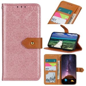 Voor Xiaomi Mi 11 Lite 5G / 4G European Floral Embossed Horizontale Flip PU lederen case met houder  kaart slots & portemonnee & fotolijst (roze)
