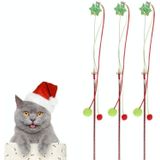 3 stks haarbal hanger grappige kat stick krasbestendig lange staaf draad kat speelgoed