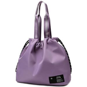YogaFitnessbag vrouwelijkedroge en natteScheidingVrije TijdOutdoorNylonschoudertasAnti-SplashKortTravel Bag(Purple)