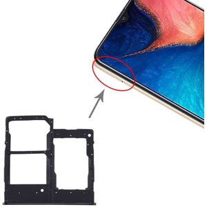 SIM-kaartlade + SIM-kaartlade + Micro SD-kaartlade voor Samsung Galaxy A20e (Zwart)