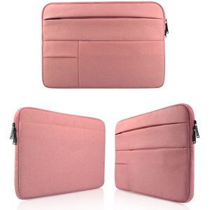 Universele 15.6 inch Laptoptas Sleeve met Oxford stof en zijvakjes voor MacBook  Samsung  Lenovo  Sony  Dell  Chuwi  Asus  HP (roze)