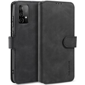 Voor de Samsung Galaxy A52 5G DG. MING Retro Oil Side Horizontale Flip Leather Case met Holder & Card Slots & Wallet(Black)