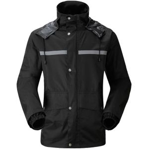 Duurzaam reflecterende motorfiets Split regenjas broek Riding fiets elektrische fiets winddicht waterdicht regen slijtage bij volwassene  grootte: XL(Black)