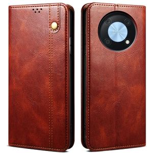 For Huawei nova Y90 4G/Enjoy 50 Pro Oil Wax Crazy Horse Texture Leather Phone Case(Brown)