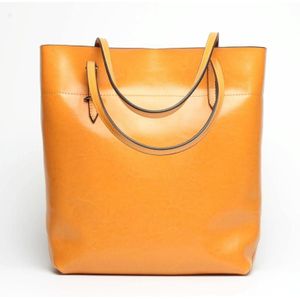 L4002 trendy casual tote bag schouder vrouwen tas (charme oranje)