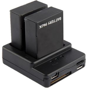 GoPro Batterijlader / acculader voor GoPro Hero 3+ / 3 (AHDBT-301, AHDBT-302) (zwart)
