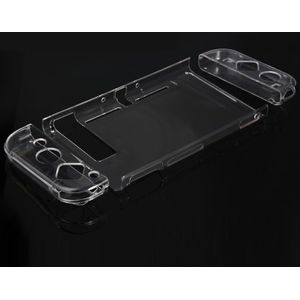 TNS-1710 4 in 1 Crystal Hard Shell Case for Nintendo Switch lichaam en Gamepad(Transparent)
