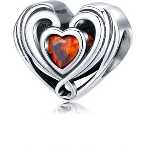 S925 Sterling Silver Heart Kralen DIY Armband Ketting Accessoires