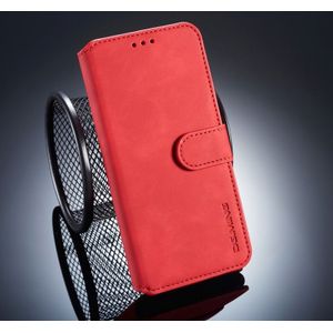 Dg. MING retro olie kant horizontale flip case voor Huawei P20  met houder & kaartsleuven & portemonnee (rood)