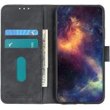 For Samsung Galaxy S20 FE 5G / S20 Fan Edition / S20 Lite KHAZNEH Retro Texture PU + TPU Horizontal Flip Leather Case with Holder & Card Slots & Wallet(Black)