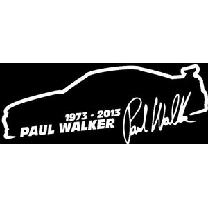 10 stuks Paul Walker mode auto styling vinyl auto sticker  grootte: 13x5cm (zilver)