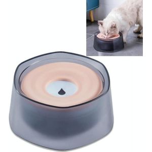 Pet Drijfvermogen Drinkkom Splash-Proof Water voor honden en katten drinkwater bowl (Roze)