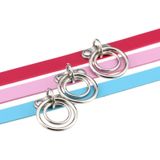 2 PC's Europese en Amerikaanse Rock Punk nachtclub straat dansen Dual-ring lederen kraag ketting  willekeurige kleur levering