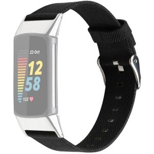 Voor Fitbit Charge 5 nylon canvas vervangende band horlogeband