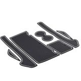 7 in 1 Car Water Cup Gate Slot Mats Silicon Anti-Slip Interior Door Pad voor Tesla Model X (Wit)