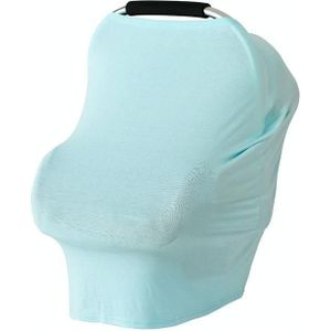 Multifunctionele katoenen verpleeghanddoek veiligheidsstoel kussen kinderwagen cover (lichtblauw)