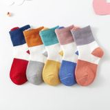 10 paar lente en zomer kinderen sokken gekamd katoenen tube sokken M (brede strepen oor)