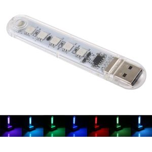 5V kleurrijke 5LEDs USB LED licht draagbare kleine Nachtlampje met schakelaar