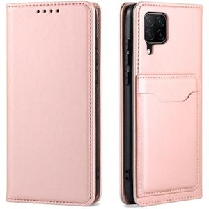 Voor Huawei P40 Lite Strong Magnetism Liquid Feel Horizontal Flip Leather Case met Holder & Card Slots & Wallet(Rose Gold)