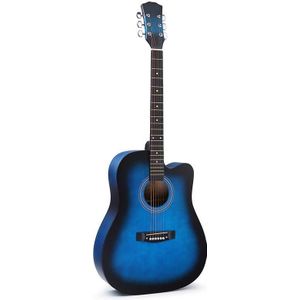 Folk akoestische gitaar beginner training en het onderwijs snaarinstrumenten  kleur: 38 inch (blauw)