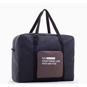 Opvouwbare vrouwen reizen tas Unisex bagage reizen handtassen waterdichte reistas grote capaciteit tas (zwart)